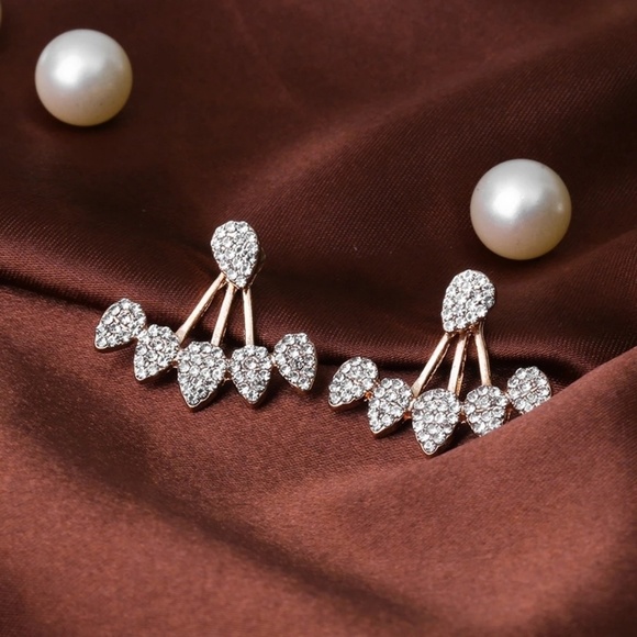 💎✨ Tear Drop Earring Jackets - Picture 3 of 3